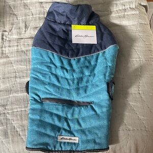 Eddie Bauer Teal and Navy Dog Jacket